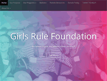 Tablet Screenshot of girlsrulefoundation.org